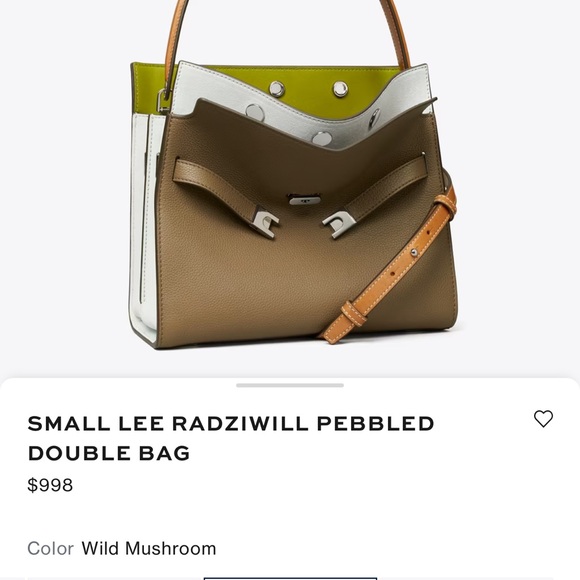 TORY BURCH SMALL LEE RADZIWILL PEBBLED DOUBLE BAG - Picture 9 of 9